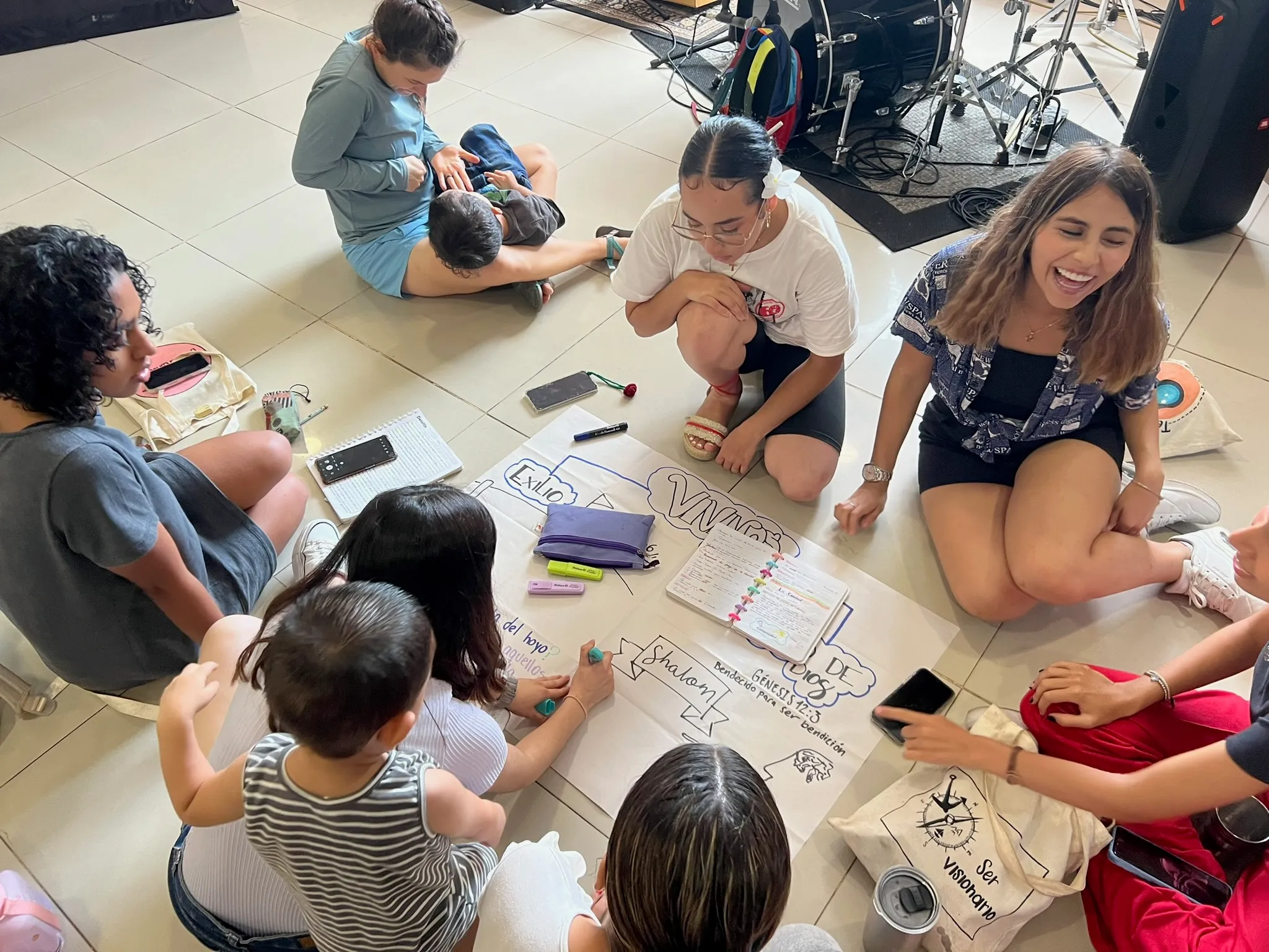 Photo of students participating in a class activity