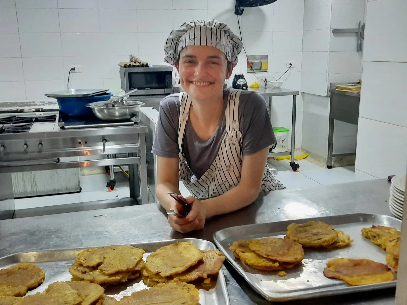 Kathryn in the community kitchen